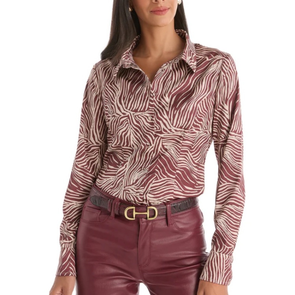 The Noli shop women’s button up patterned shirt size XL new
